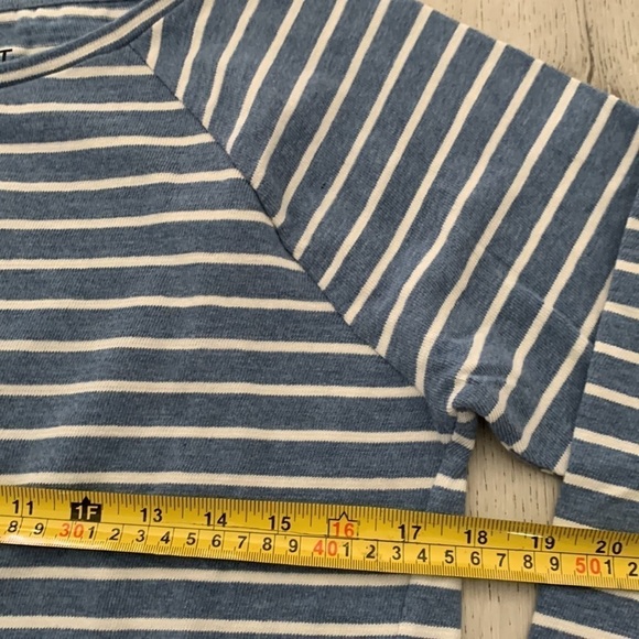 NWT LOFT Striped Side Tie Top  knit blue white‎ size XS - Picture 6 of 9